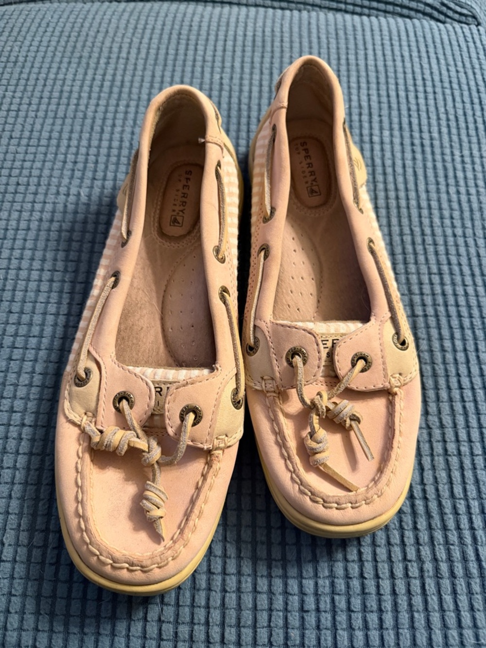 Sperry Blush Leather Boat Shoes